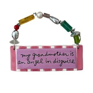 Dept 56 Grandmother plaque glazed sign